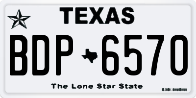 TX license plate BDP6570