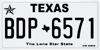 TX license plate BDP6571