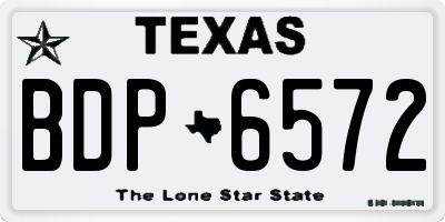 TX license plate BDP6572