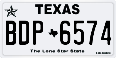 TX license plate BDP6574