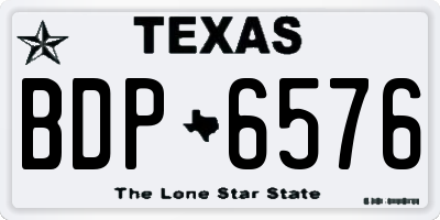 TX license plate BDP6576
