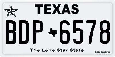 TX license plate BDP6578