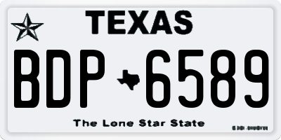 TX license plate BDP6589