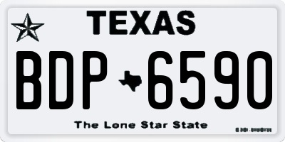 TX license plate BDP6590