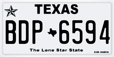 TX license plate BDP6594
