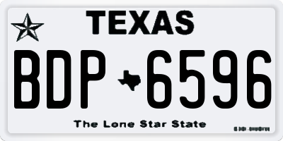 TX license plate BDP6596