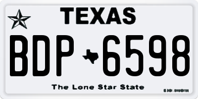 TX license plate BDP6598