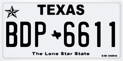 TX license plate BDP6611