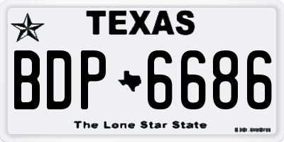 TX license plate BDP6686