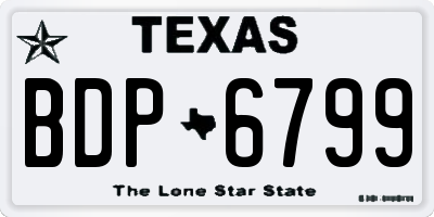 TX license plate BDP6799