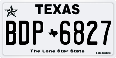TX license plate BDP6827