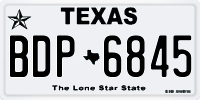 TX license plate BDP6845
