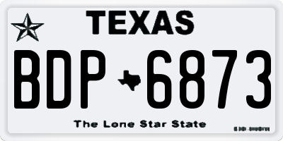 TX license plate BDP6873