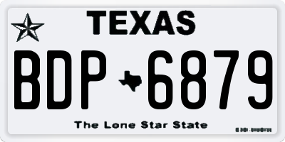 TX license plate BDP6879
