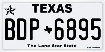 TX license plate BDP6895