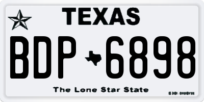 TX license plate BDP6898
