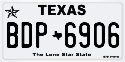 TX license plate BDP6906