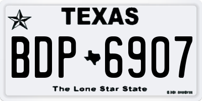 TX license plate BDP6907