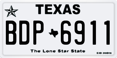 TX license plate BDP6911