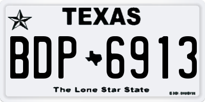 TX license plate BDP6913