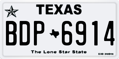TX license plate BDP6914