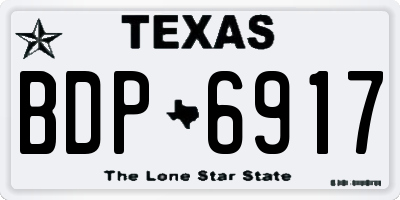 TX license plate BDP6917