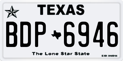 TX license plate BDP6946