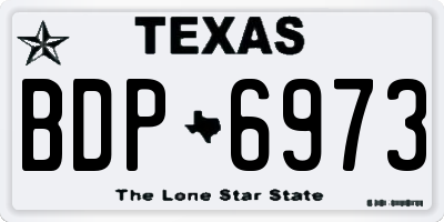 TX license plate BDP6973