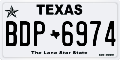 TX license plate BDP6974