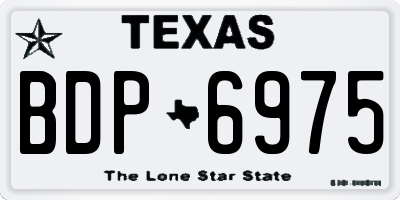 TX license plate BDP6975