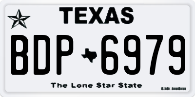 TX license plate BDP6979