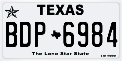TX license plate BDP6984