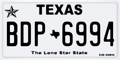 TX license plate BDP6994