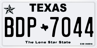 TX license plate BDP7044