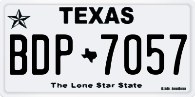 TX license plate BDP7057