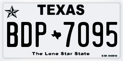 TX license plate BDP7095