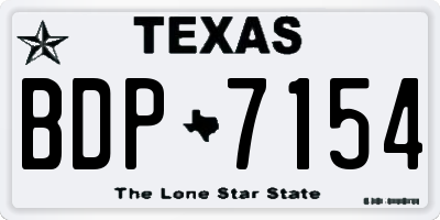 TX license plate BDP7154