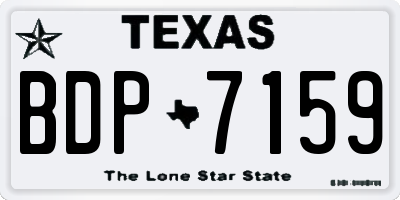 TX license plate BDP7159