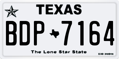 TX license plate BDP7164