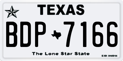 TX license plate BDP7166