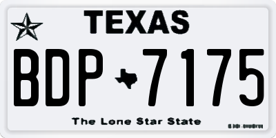 TX license plate BDP7175