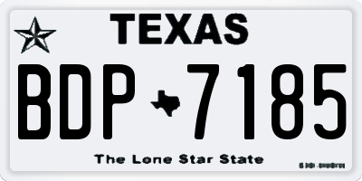 TX license plate BDP7185