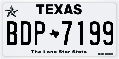 TX license plate BDP7199