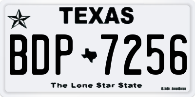 TX license plate BDP7256