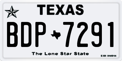 TX license plate BDP7291