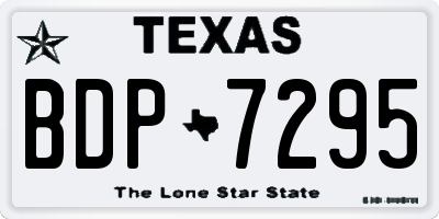 TX license plate BDP7295
