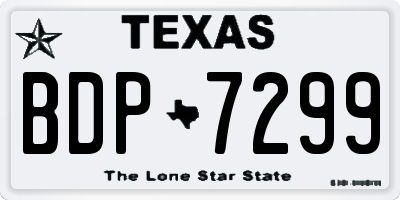 TX license plate BDP7299