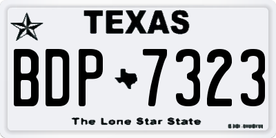 TX license plate BDP7323