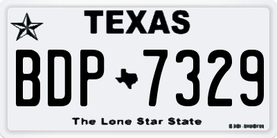 TX license plate BDP7329