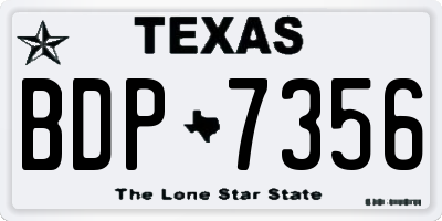 TX license plate BDP7356